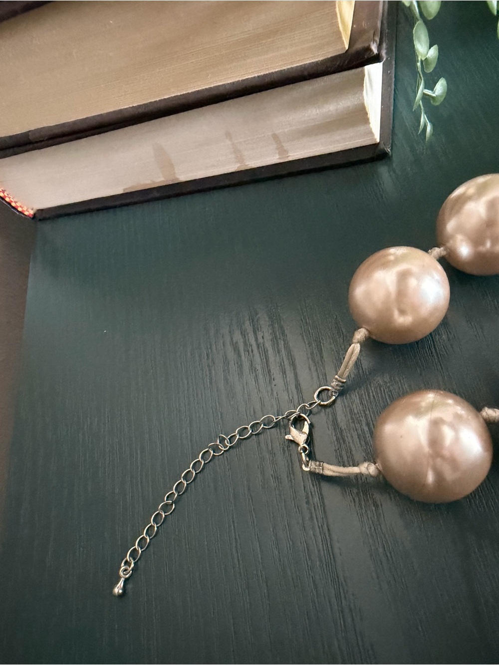 Chunky Faux Pearl Statement Necklace - Picture 3 of 5